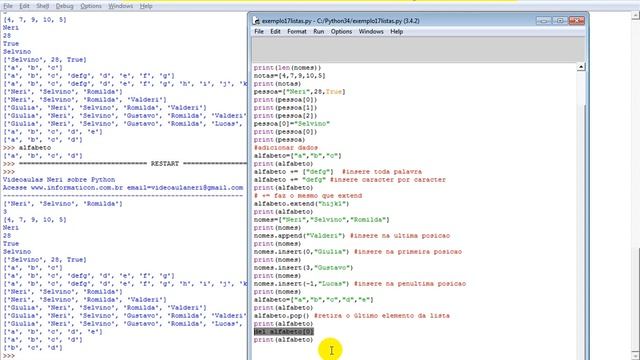 aula 5827 python listas removendo indices e elementos com remove del pop смотреть онлайн