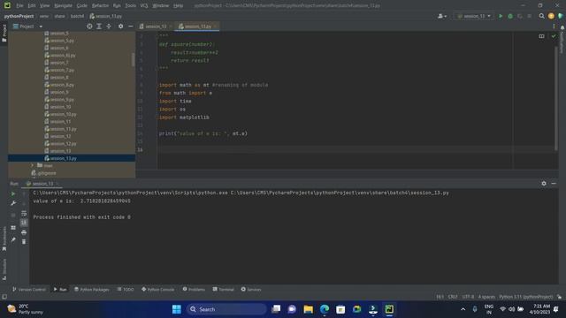 Session_13 - Modules #PythonTutorials #PythonCourse #module #python #builtinmodules смотреть онлайн