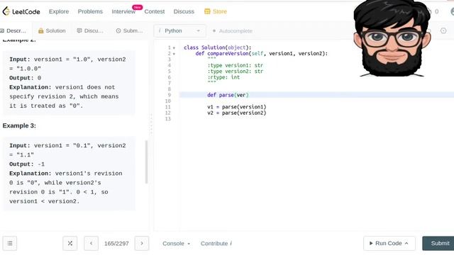 Leetcode Question 165 "Compare Version Numbers" in Python смотреть онлайн
