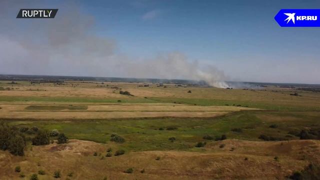 Пожары в Рязанской области. Кадры с дрона смотреть онлайн