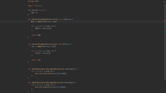 Golang: what to return? A slice of structs vs a slice of pointers? смотреть онлайн