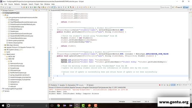 Spring MVC Tutorials 43 - Web Services 13 ( Using ResponseEntity with a REST API Controller 01 ) смотреть онлайн