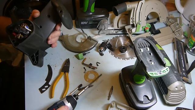 часть 3 Разбор аккумуляторной циркулярки 18 В POWER8Worksh смотреть онлайн