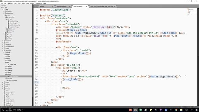 How To Build A Blog With Laravel 5.3 - Part 8 Working On Tags смотреть онлайн
