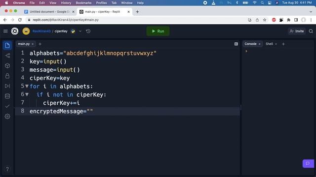 Cipher with Key | Python Code to Print encrypted message | CCBP IDP Test Question Answer смотреть онлайн
