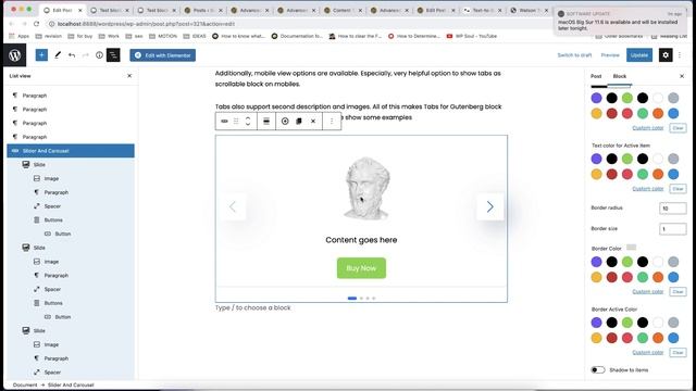Turn everything to slider, carousel, tabs with Gutencon plugin for Gutenberg wordpress смотреть онлайн