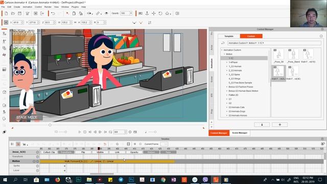 Cartoon Animator 4 Tutorial how to animate eating and buying burger смотреть онлайн