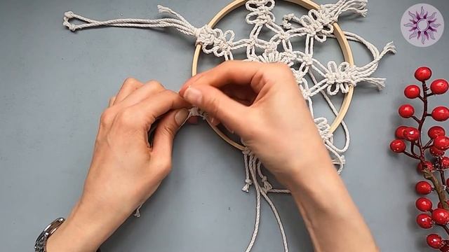 DIY COPO DE NIEVE EN MACRAME ?| MACRAME SNOWFLAKE | CHRISTMAS ORNAMENTS