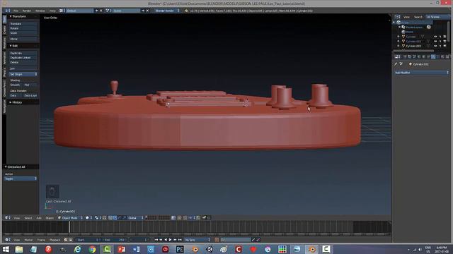 Blender: Modeling Gibson Les Paul (Part 2 of 6) смотреть онлайн
