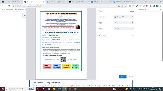Build an Internship Certificate Generator with React JS | Full Source Code смотреть онлайн