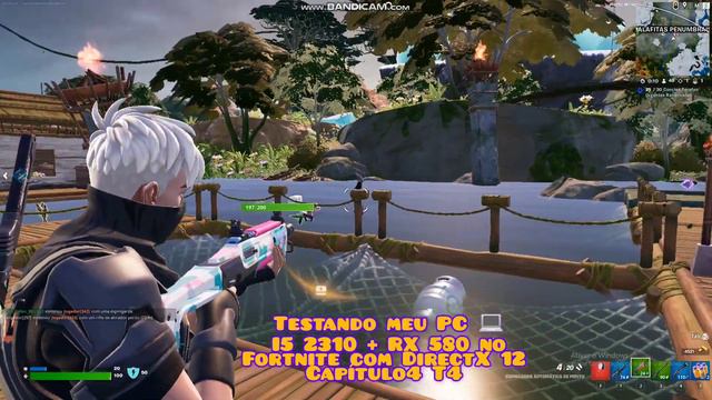 fortnite capítulo4 T4 tentando meu PC 💻 i5 2310 + a RX 580 sjs no fortnite no DirectX 12 смотреть онлайн
