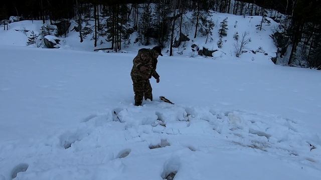 Рыбалка на жерлицы в Карелии на мотобуксировщике смотреть онлайн