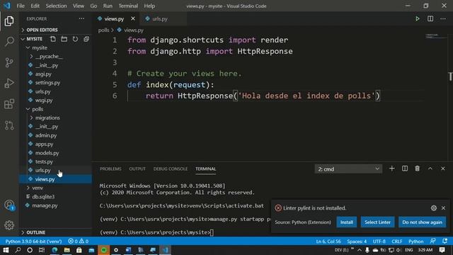 Django Crear primera vista смотреть онлайн