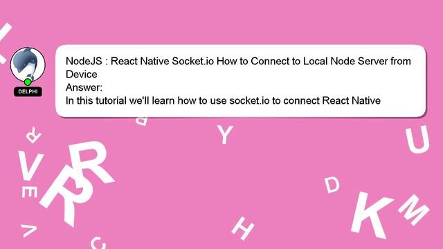 NodeJS : React Native Socket.io How to Connect to Local Node Server from Device смотреть онлайн