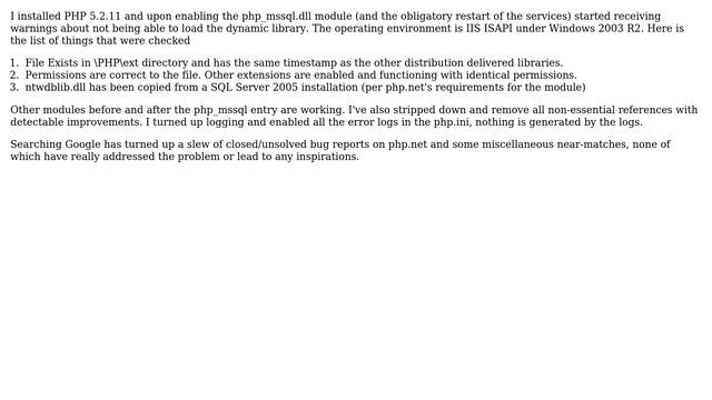 DevOps & SysAdmins: PHP 5.2.11: Unable to load dynamic library complaints (2 Solutions!!) смотреть онлайн