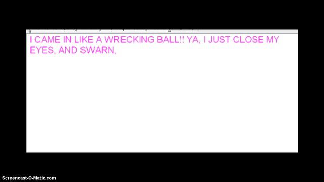 (word pad music video lol)Wrecking ball music video смотреть онлайн