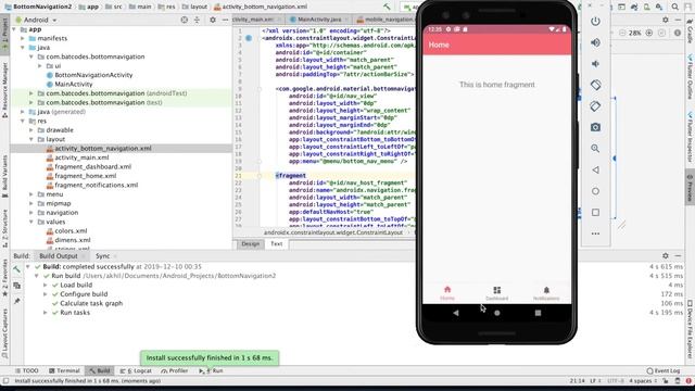 Custom Android Bottom Navigation Bar with Rounded Corners смотреть онлайн