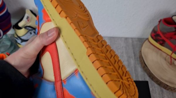 Nike Dunk High 1985 Orange Acid Wash - On Feet and Check * Top 88%