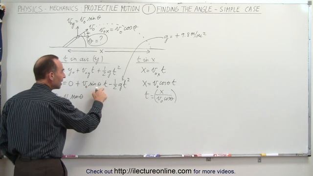 Physics 3.5: Projectile Motion - Finding the Angle (1 of 4) Simple Case смотреть онлайн