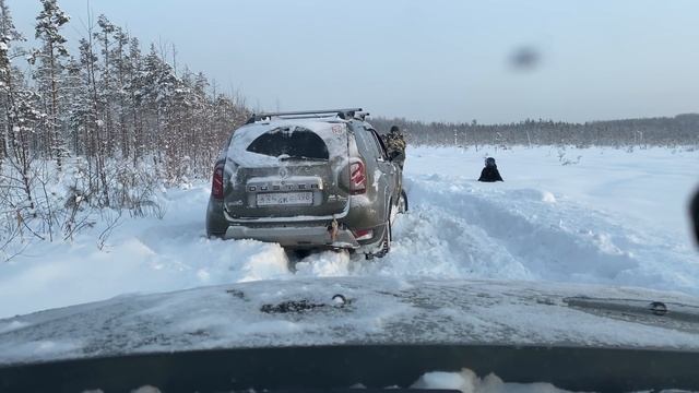 Снежные перемёты вдоль болота или дорога на «Погостье»на Daster (зимний of-road)#1 смотреть онлайн
