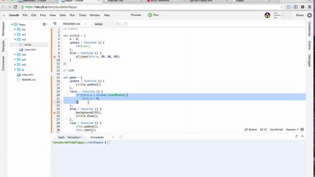 Flappy Bird JS: Exercise 2 - The Game Loop смотреть онлайн