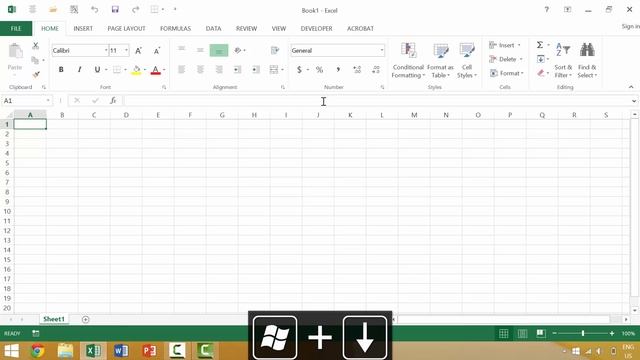Restoring Down a Maximized Excel Window (Win + ↓) смотреть онлайн