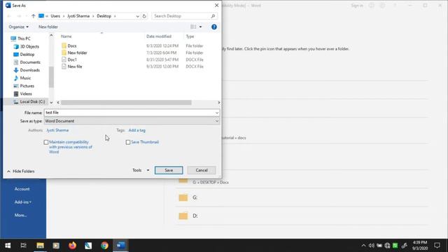 How to Save File in MS Word 2019, 2016, 2013, 2010 | Use Save As in Word | learn with JS смотреть онлайн