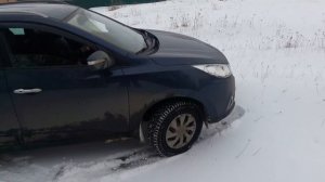 Работа полного привода.Снег.Лёд.Hyundai ix35.off road