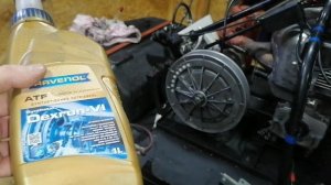 Снегоход буран, первая замена масла в коробке реверсе, после обкатки, прошел 600км после сборки.