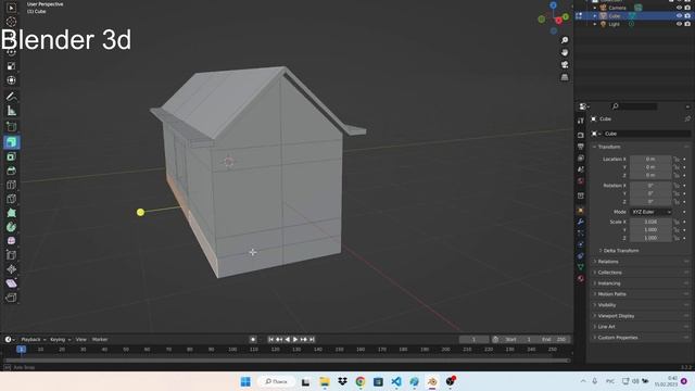 моделируем дом в Blender смотреть онлайн