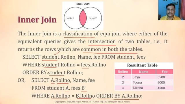 SQL Joins | Relational Databases and SQL | Unit 03 (Part 04) | Class XII | Comp. Sc. (083) | Englis смотреть онлайн