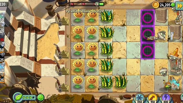 Plants vs Zombies 2 / Adventure / Ancient Egypt / Pyramid of Doom Level 20th @bigworldakaz904 смотреть онлайн