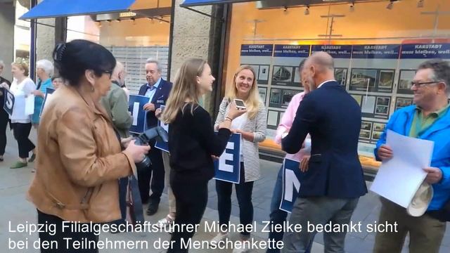 Karstadt Leipzig - Menschenkette für den Erhalt von Karstadt in Leipzig смотреть онлайн