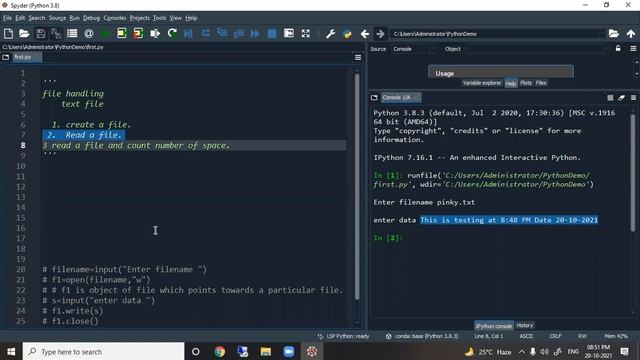 Text File Reading and Writing in python смотреть онлайн