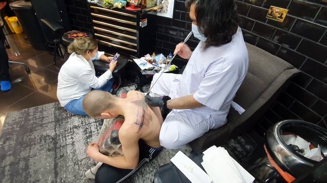 Yee Sib Gao Yord, 29 Spires Sak Yant Thai Tattoo done by Hand Poke смотреть онлайн