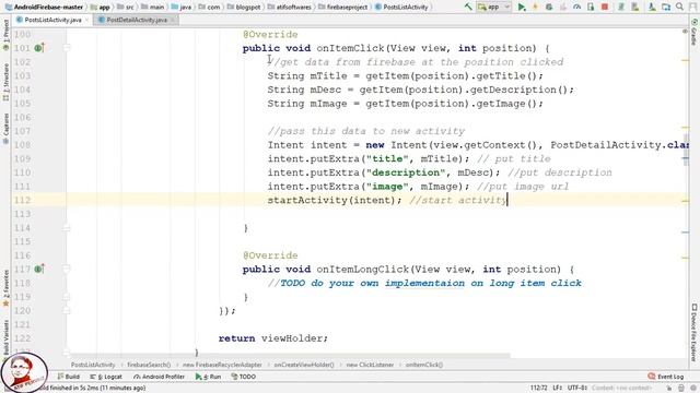Android Firebase 08 : RecyclerView - Improve Item Clicks смотреть онлайн