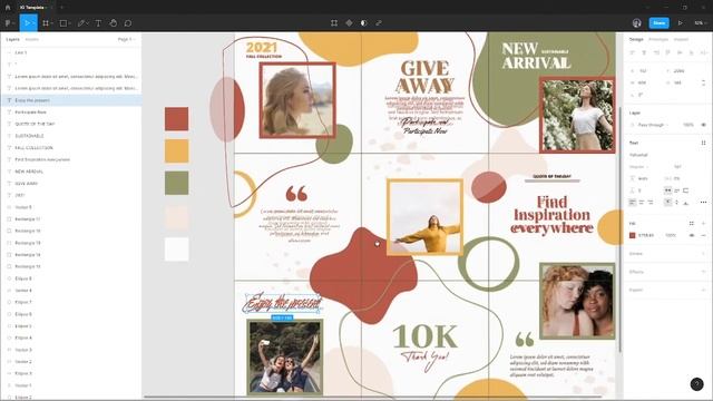 Remake Instagram Puzzle Layout Template Freepik with Figma смотреть онлайн