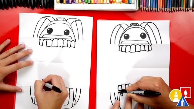 How To Draw A Back To School Backpack Monster смотреть онлайн