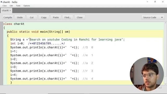 charAt function | Java | String functions | computer class 10 icse Java смотреть онлайн