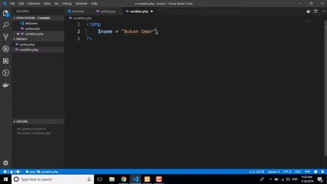 #4 PHP Variables смотреть онлайн