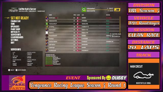 2023 SP Wreckfest Series | Vengeance Racing League Season 5 Round 1 Live смотреть онлайн