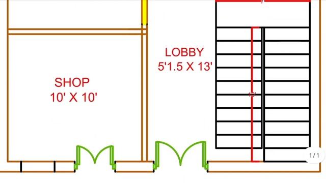 One Shop with 24X36 house plan | 24' x 36' 2BHK AutoCAD house plan смотреть онлайн
