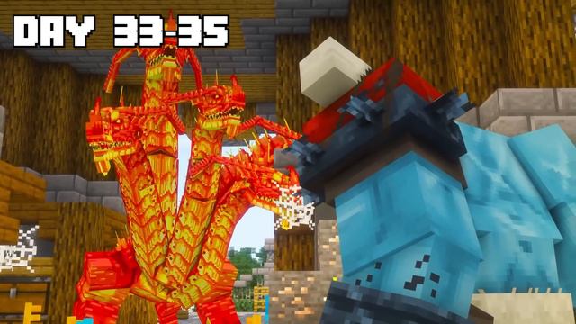 I Survived 100 Days as a FIRE HYDRA in HARDCORE Minecraft смотреть онлайн