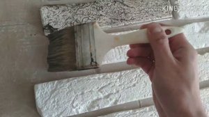 Красим гипсовый кирпич