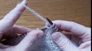 Прибавление изнаночной из петли предыдущего ряда