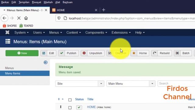 Cara Membuat Website Berbasis Joomla: MENU DROPDOWN DI JOOMLA #16 смотреть онлайн