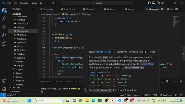 Part 10 | LinkedIn clone | Message, chat | React js website | React js, firebase, material UI смотреть онлайн