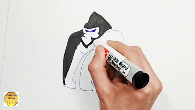 Gorilla tattoo drawing on paper - BLACK TATTOOS DRAWN смотреть онлайн