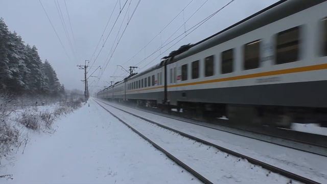 Электропоезд ЭП2Д-0072 ЦППК перегон Петелино - Голицыно смотреть онлайн