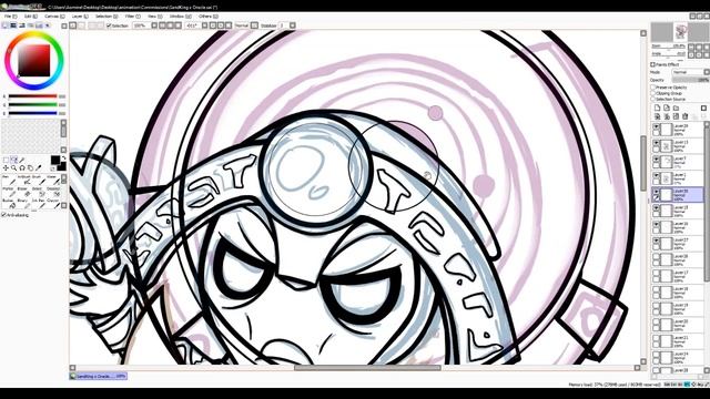 SandKing x Oracle [Dota 2] Speed Line Art & Paint (Paint Tool Sai) смотреть онлайн